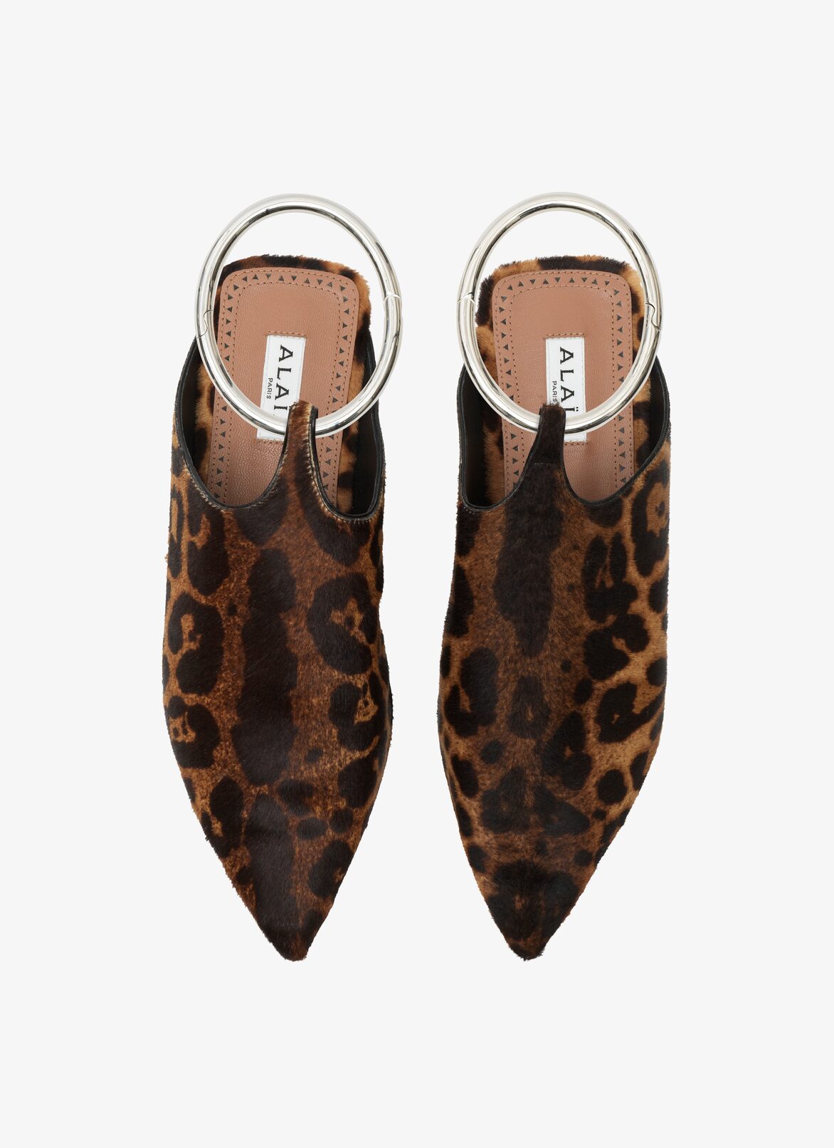 PONY LEOPARD FLAT BABOUCHES ALAÏA SEPIA PONY LEOPARD FLAT BABOUCHES